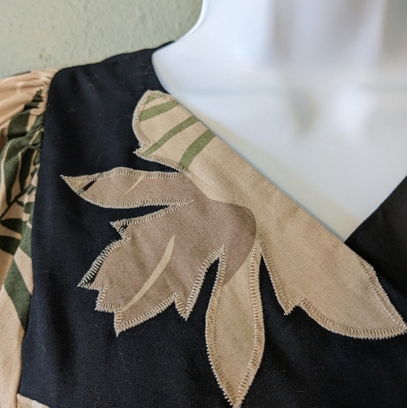 Vintage Tropical Smock Maxi Dress Size XS - Picture 3 of 11